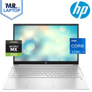 HP Pavilion Laptop 15- eg2008nia - Intel Core i7 - 12th Generation - Processor 1255U (up to 4.70 GHz with Intel® Turbo Boost Technology, 12 MB cache, 10 cores) - 8GB RAM DDR4 - 512GB SSD - 2GB Nvidia MX 550 Graphics - 15.6" FHD 1080p IPS Display - Backlit KB - Free Dos - (White)