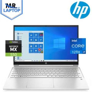 HP Pavilion Laptop 15-eg2011nia - Intel Core i7 - 12th Generation - Processor 1255U (up to 4.70 GHz with Intel® Turbo Boost Technology, 12 MB cache, 10 cores) - 8GB RAM DDR4 - 512GB SSD - 2GB Nvidia MX 550 Graphics - 15.6" FHD - 1080p IPS Display - Backlit KB - Free Dos - (Natural Silver)