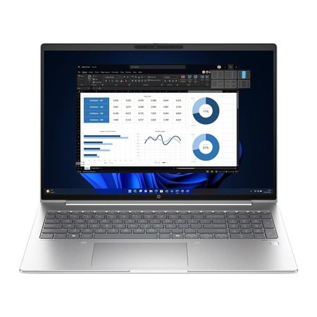 HP ProBook 460 G11 Laptop Intel Core Ultra 7 155U, 16GB DDR5-5600 RAM, 512GB NVMe SSD, 16" WUXGA IPS Anti-Glare (1920x1200), Display, Backlit Keyboard, Windows 11 Pro, Pike Silver.